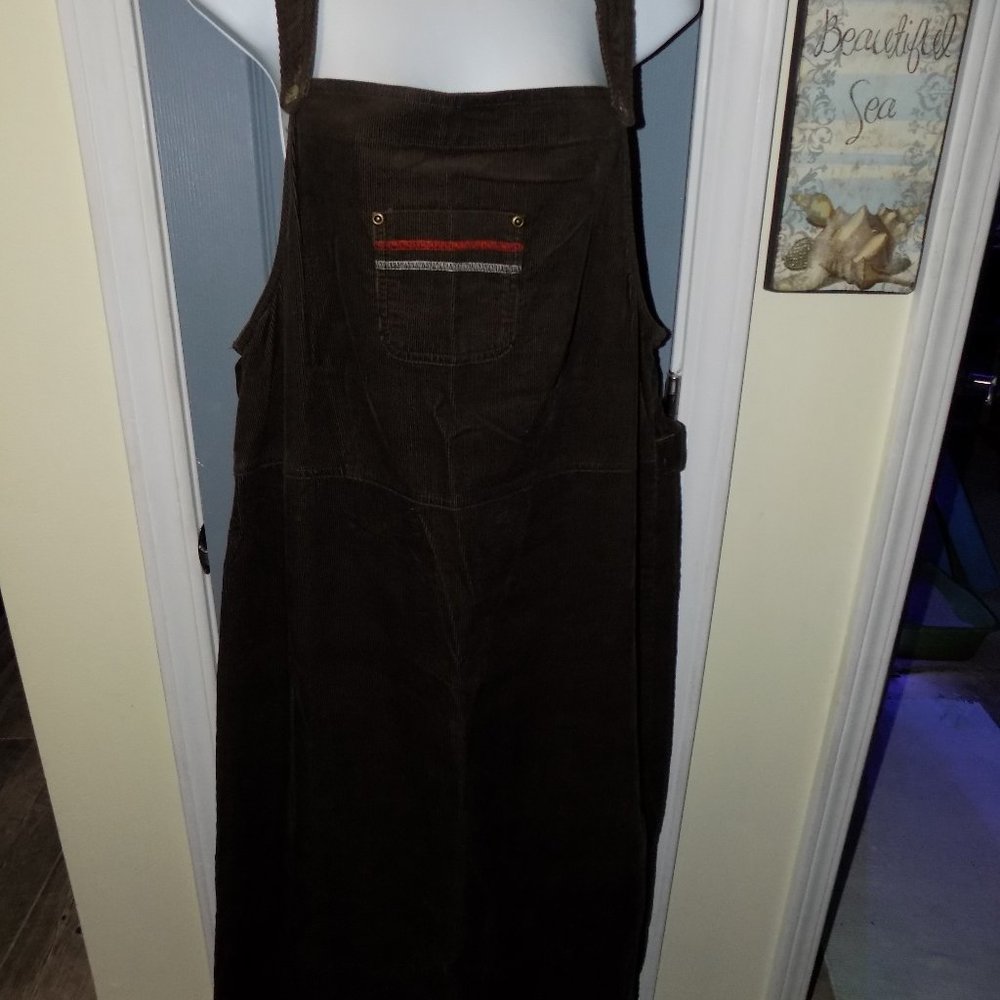 VINTAGE TRUE BLUE CASUAL SPORTSWEAR SLEEVELESS BROWN DRESS SIZE L WOMEN'S EUC